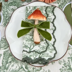 Hot Mrs. Alice Forest Green Velvet Mini Bows (Set Of 4)