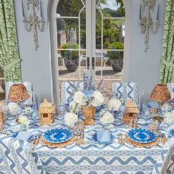 New Mrs. Alice French Blue Garland Dinner & Starter Plates (Set Of 8)