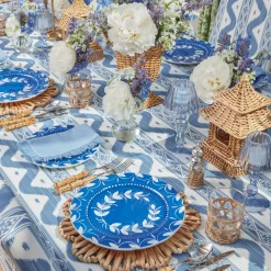 Mrs. Alice French Blue Garland Dinner & Starter Plates (Set Of 8)