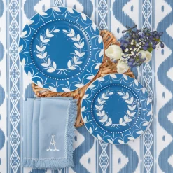 Mrs. Alice French Blue Garland Dinner & Starter Plates (Set Of 8)