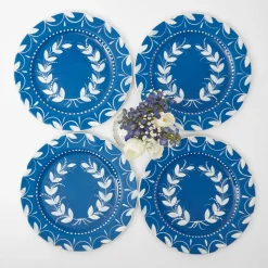 Discount Mrs. Alice French Blue Garland Dinner Plates (Set Of 4)