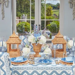 New Mrs. Alice French Blue Garland Starter Plates (Set Of 4)