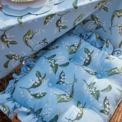 Best Mrs. Alice Frilled Lily Of The Valley Seat Pad Cushion (Set Of 4)