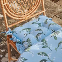 Best Mrs. Alice Frilled Lily Of The Valley Seat Pad Cushion (Set Of 4)