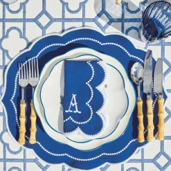 New Mrs. Alice Gabrielle Blue Placemats & Napkins (Set Of 4)