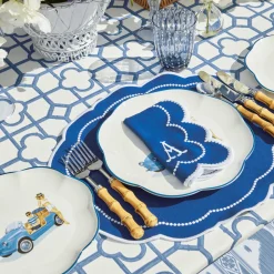 New Mrs. Alice Gabrielle Blue Placemats & Napkins (Set Of 4)