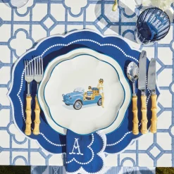 New Mrs. Alice Gabrielle Blue Placemats & Napkins (Set Of 4)
