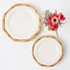 Outlet Mrs. Alice Geometric Bamboo Dinner Plate