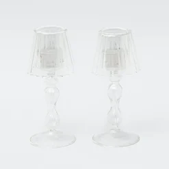 Online Mrs. Alice Glass Lantern Tea Light Holder (Pair) - 18Cm