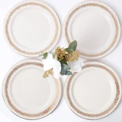 Hot Mrs. Alice Gold Garland Dinner Plates (Set Of 4)