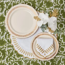 Hot Mrs. Alice Gold Garland Dinner Plates (Set Of 4)