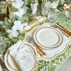 Hot Mrs. Alice Gold Garland Dinner Plates (Set Of 4)