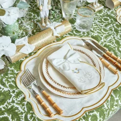 Hot Mrs. Alice Gold Garland Dinner Plates (Set Of 4)