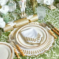 Hot Mrs. Alice Gold Garland Dinner Plates (Set Of 4)