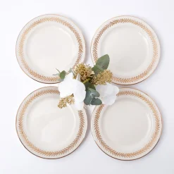 Hot Mrs. Alice Gold Garland Starter Plates (Set Of 4)