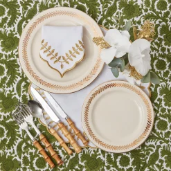 Hot Mrs. Alice Gold Garland Starter Plates (Set Of 4)
