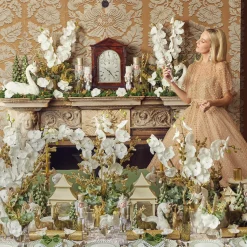 Outlet Mrs. Alice Gold Pillar Candles (Set Of 4)