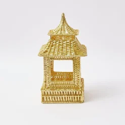 Mrs. Alice Gold Rattan Pagoda Lantern