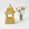 Sale Mrs. Alice Gold Rattan Pagoda Lantern