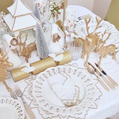 New Mrs. Alice Gold Snowflake Napkins (Set Of 4)