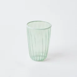 Sale Mrs. Alice Green & White Rim Water Glasses (Set Of 4)