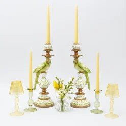Outlet Mrs. Alice Green & Yellow Parrot Candlescape