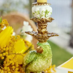 Best Mrs. Alice Green & Yellow Parrot Candlescape