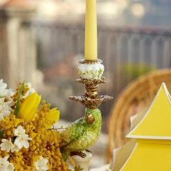 Best Mrs. Alice Green & Yellow Parrot Candlescape