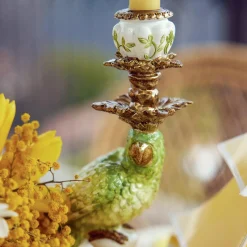 Best Mrs. Alice Green & Yellow Parrot Candlescape