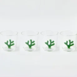 Clearance Mrs. Alice Green Coral Glasses (Set Of 4)