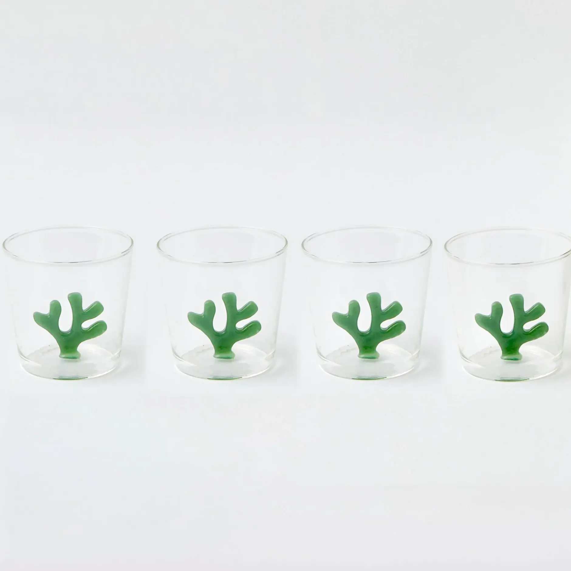 Clearance Mrs. Alice Green Coral Glasses (Set Of 4)