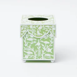 Online Mrs. Alice Green Floral Tole Tissue Box