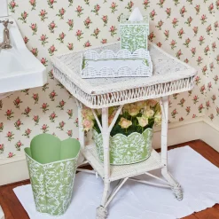 Online Mrs. Alice Green Floral Tole Tissue Box