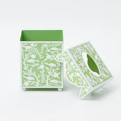 Online Mrs. Alice Green Floral Tole Tissue Box