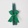 Hot Mrs. Alice Green Frosted Pine Candles (Pair)