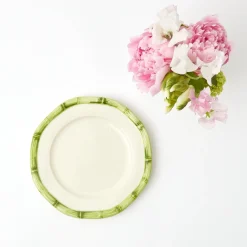 Best Mrs. Alice Green Geometric Bamboo Starter Plate