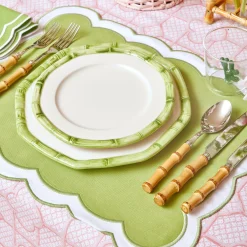 Online Mrs. Alice Green Geometric Bamboo Starter Plate (Set Of 4)