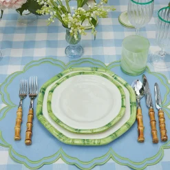 Outlet Mrs. Alice Green Geometric Bamboo Starter Plate