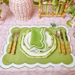 Best Mrs. Alice Green Geometric Bamboo Starter Plate (Set Of 4)