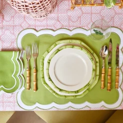 Best Mrs. Alice Green Geometric Bamboo Starter Plate (Set Of 4)