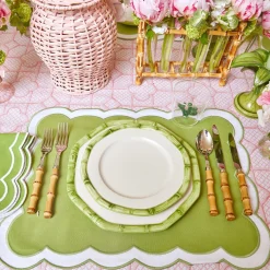 Best Mrs. Alice Green Geometric Bamboo Starter Plate (Set Of 4)