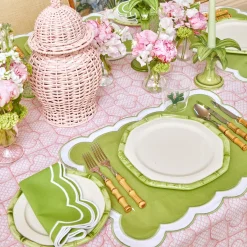 Best Mrs. Alice Green Geometric Bamboo Starter Plate (Set Of 4)