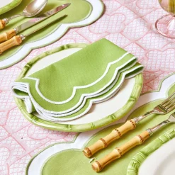 Best Mrs. Alice Green Geometric Bamboo Starter Plate (Set Of 4)
