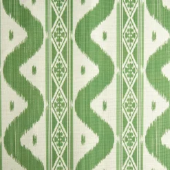 New Mrs. Alice Green Ikat Stripe Fabric