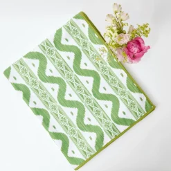 New Mrs. Alice Green Ikat Tablecloth
