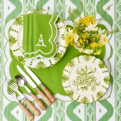 New Mrs. Alice Green Ikat Tablecloth