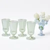 Online Mrs. Alice Green White Rim Frilled Glasses (Set Of 4)