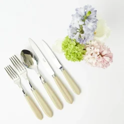 Outlet Mrs. Alice Grey Horn Cutlery Set (5 Piece)
