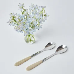 Mrs. Alice Grey Horn Salad Servers