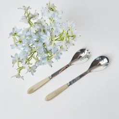Clearance Mrs. Alice Grey Horn Salad Servers